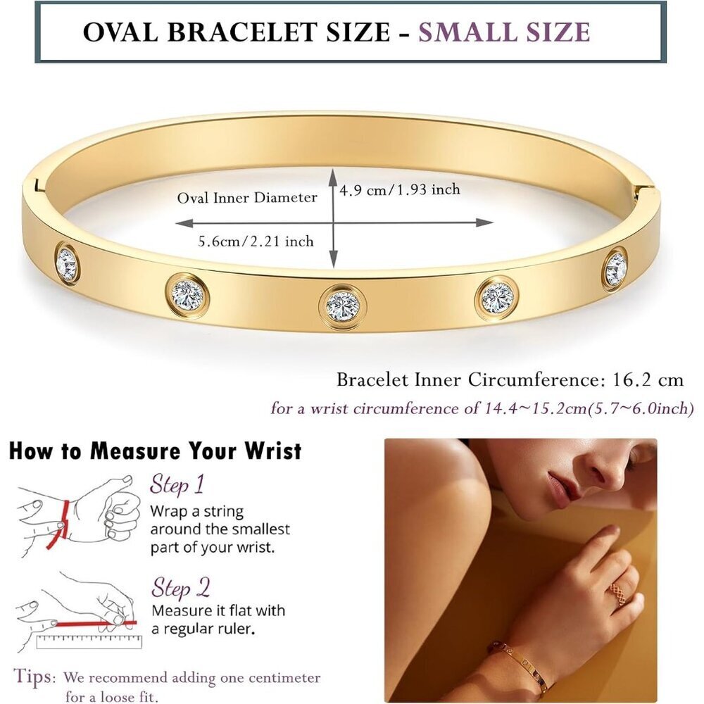 18K Gold-Plated Minimalist Bangle for Women - Elegant Friendship Bracelet - Picture 3 of 7